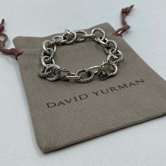 David Yurman  12mm Large Oval Link Cable Bracelet - Picture 4 of 5
